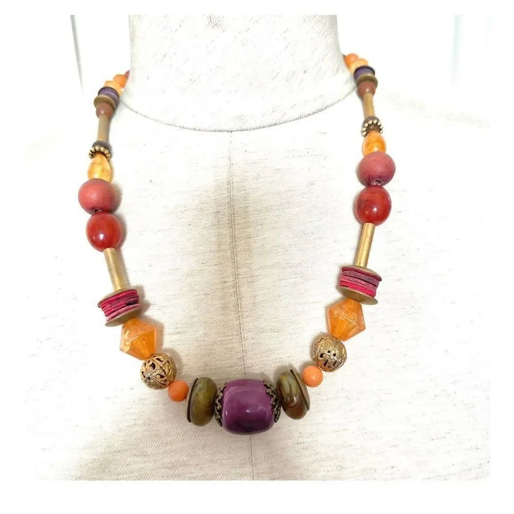 Vintage unique beaded necklace